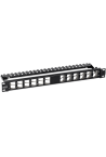 Patch Panel ecranat 24 porturi blank keystone inclinate 1U - TRENDnet TC-KP24SA
