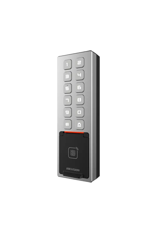 Terminal control acces, PIN/Card M1/amprenta/bluetooth, Wiegand, Wi-Fi, RS485, Alarma, IK08 - HIKVISION DS-K1T805MBFWX