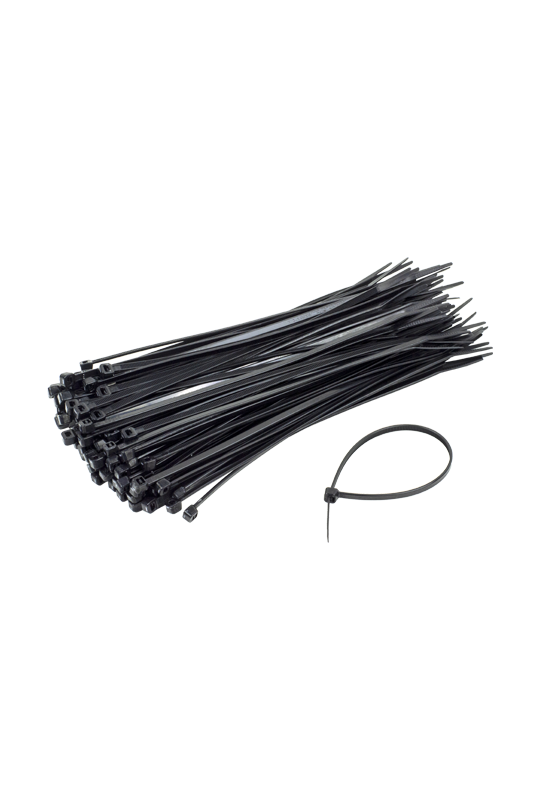 Coliere de plastic 100x2.5 mm, NEGRU, 100 buc TCP-100-2.5-B