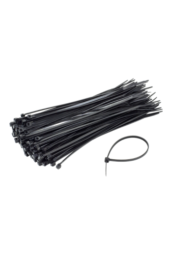 Coliere de plastic 150x3.6 mm, NEGRU, 100 buc TCP-150-3.6-B