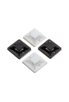 Suport plastic prindere coliere, NEGRU, 19x19 mm, autoadeziv, 100 buc TAD-1-B