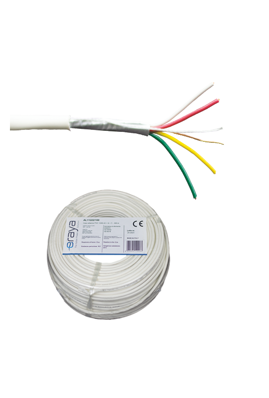 Cablu de alarma 4 fire ecranate, cupru integral, 100m - eRaya AL10422-100