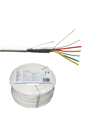 Cablu de alarma 6 fire ecranate, cupru integral, 100m - eRaya AL10622-100