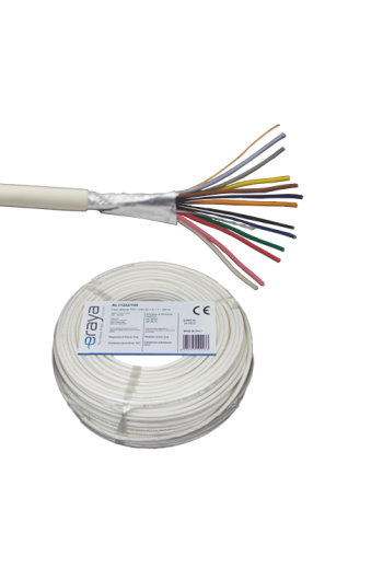 Cablu de alarma 12 fire ecranate, cupru integral, 100m - Eraya AL11222-100