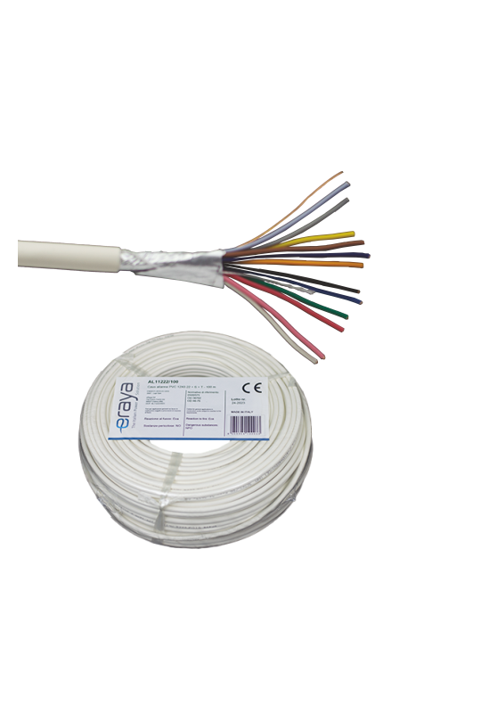 Cablu de alarma 12 fire ecranate, cupru integral, 100m - Eraya AL11222-100