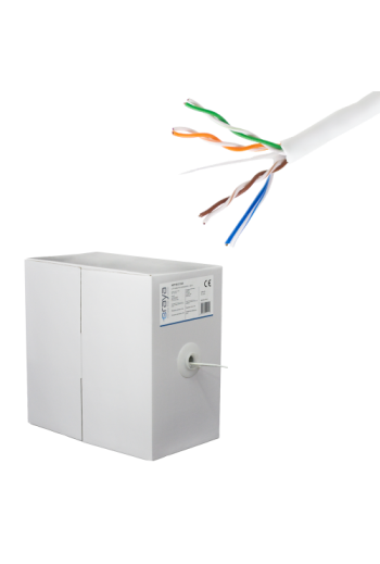 Cablu UTP, cat 5E, CUPRU 100%, 305m, 4x2x24 AWG - eRaya NET5EUT-305