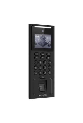 Terminal standalone control acces cu Recunoastere faciala, Amprenta, Card M1 si PIN, camera 2MP, ecran LCD 2.4 inch - HIKVISION 
