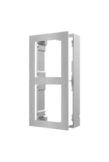 Rama montaj aparent din otel inoxidabil, 2 module, pentru Interfon modular - HIKVISION DS-KD-ACW2-S