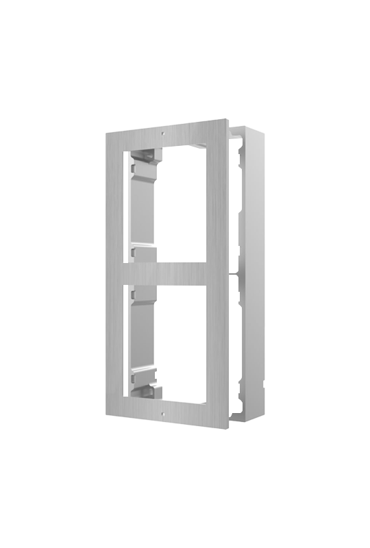 Rama montaj aparent din otel inoxidabil, 2 module, pentru Interfon modular - HIKVISION DS-KD-ACW2-S