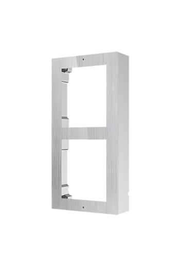 Rama montaj aparent din otel inoxidabil, 2 module, pentru Interfon modular - HIKVISION DS-KD-ACW2-S