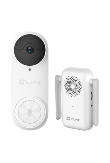 Kit sonerie video EZVIZ, conexiune Wi-Fi, rezolutie 3k,  acumulator 5200mAh, PIR detectie miscare, unghi vizualizare ultra-larg,