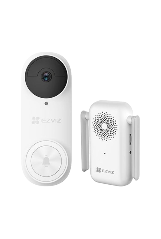 Kit sonerie video EZVIZ, conexiune Wi-Fi, rezolutie 3k,  acumulator 5200mAh, PIR detectie miscare, unghi vizualizare ultra-larg,