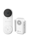 Kit sonerie video EZVIZ, conexiune Wi-Fi, rezolutie 3k,  acumulator 5200mAh, PIR detectie miscare, unghi vizualizare ultra-larg,