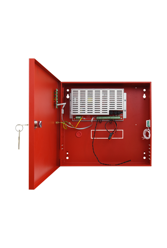 Sursa de alimentare EN 54-4, 27.6V/1.6A, cutie metalica cu loc acumulatori 2x7Ah/12V - PULSAR EN54C-2A7