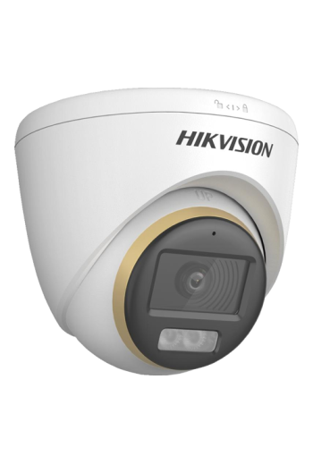 ColorVu, Dual Light - Camera analog 2MP, lentila 2.8mm, IR 40m, WL 40m, TVI/AHD/CVI/CVBS, Mic. - HIKVISION DS-2CE72DF3T-LFS-2.8m