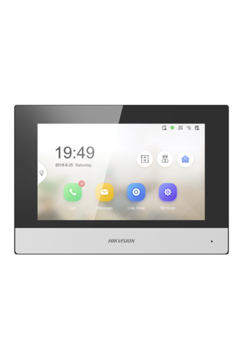 Monitor videointerfon Touch Screen TFT LCD 7 inch, conectare 2 fire, Wifi - HIKVISION DS-KH6320Y-WTE2