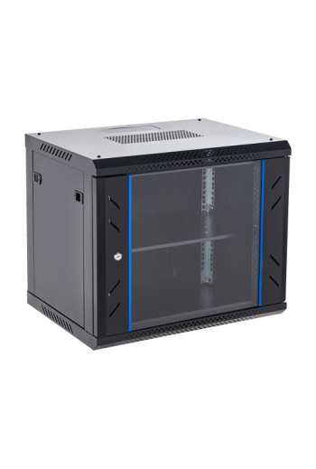 Rack perete 9U 19' 600x450, capacitate incarcare 60 Kg, negru - ASYTECH Networking ASY-9U-6045WL