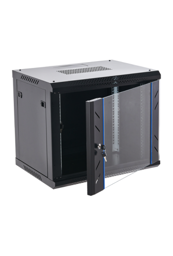 Rack perete 9U 19' 600x450, capacitate incarcare 60 Kg, negru - ASYTECH Networking ASY-9U-6045WL