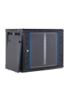 Rack perete 9U 19' 600x450, capacitate incarcare 60 Kg, negru - ASYTECH Networking ASY-9U-6045WL