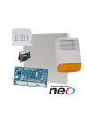 Kit alarma la efractie DSC NEO cu sirena exterioara KIT2016BS