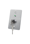 Buton de iesire cu cheie, montaj ingropat, inox, LED, NO-NC-COM, 86 x 50 mm CSK-508SLED