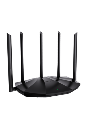 Router Wi-Fi 6, DualBand 2.4Ghz/5GHz, 300+1201Mbps, 5x6dBi, 4 porturi Gigabit - TENDA TND-RX2-PRO