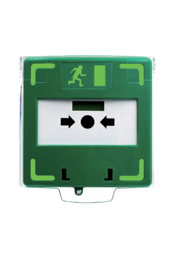 Buton aplicabil din plastic pentru iesire de urgenta, LED, buzzer (PICTOGRAMA) CSB-803