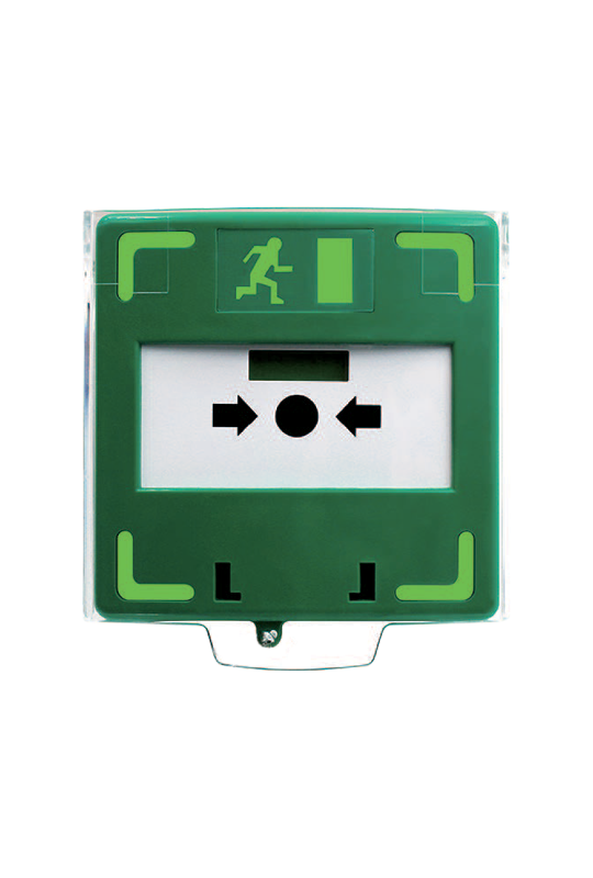 Buton aplicabil din plastic pentru iesire de urgenta, LED, buzzer (PICTOGRAMA) CSB-803