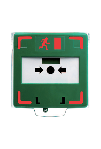 Buton aplicabil din plastic pentru iesire de urgenta, LED, buzzer (PICTOGRAMA) CSB-803