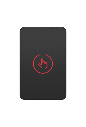 Buton de iesire Touch, plastic negru, montaj aparent, 12-24 Vcc, NO-NC-COM, LED, 86 x 55 mm CSB-86-P2