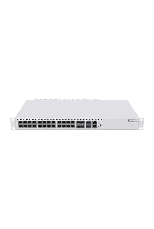 Management Switch 20 RJ45 2.5 Gigabit, 2 x QSFP+, 4 x Combo (2.5 Gigabit sau SFP+) - Mikrotik CRS326-4C+20G+2Q+RM