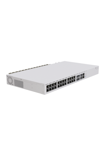 Management Switch 20 RJ45 2.5 Gigabit, 2 x QSFP+, 4 x Combo (2.5 Gigabit sau SFP+) - Mikrotik CRS326-4C+20G+2Q+RM