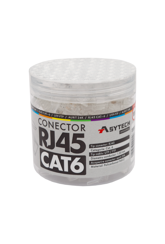 Mufa RJ-45 UTP Cat.6 (100 buc) RJ45-CAT6-JAR