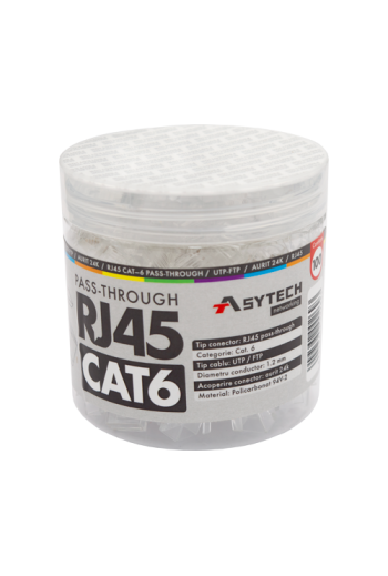 Mufa RJ-45 UTP Cat.6 EZ Passthrough (100 buc) RJ45-CAT6-EZ-JAR