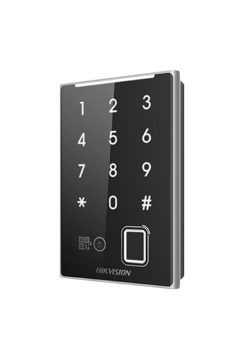 Cititor de proximitate MIFARE, amprenta, cod QR, Wiegand, RS-485, tastatura integrata -HIKVISION DS-K1109DKFB-QR