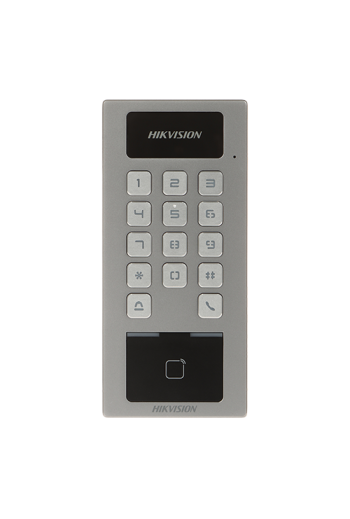 Terminal control acces si interfon cu tastatura, cititor card, Bluetooth, Wi-Fi, Alarma - HIKVISION DS-K1T502DBWX