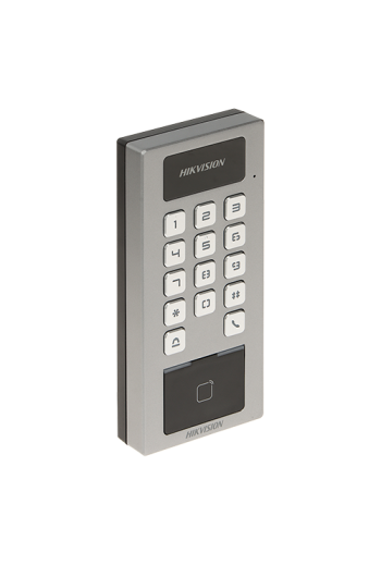 Terminal control acces si interfon cu tastatura, cititor card, Bluetooth, Wi-Fi, Alarma - HIKVISION DS-K1T502DBWX
