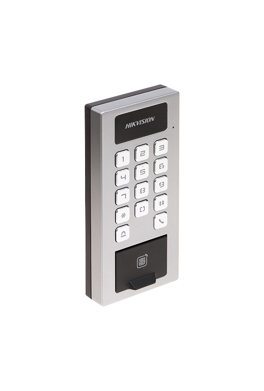 Terminal control acces si interfon cu tastatura, cititor card, amprenta, BT, Wi-Fi - HIKVISION DS-K1T502DBFWX