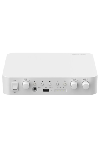 Amplificator IP doua zone, 80W, Alarma, USB, Bluetooth - HIKVISION DS-QAE1A80G1-VB