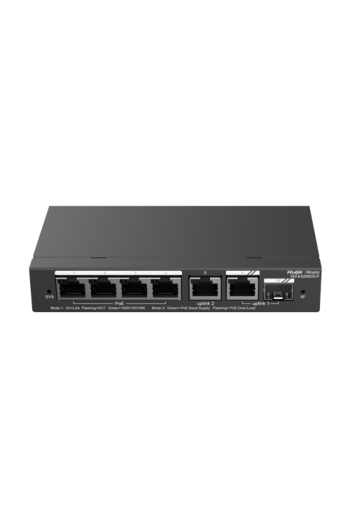 Switch 4 x RJ45 1G PoE, 1 x RJ45 1G, combo 1 x RJ45 + 1 x SFP 1G, Cloud Management - Ruijie Reyee RG-ES206GS-P