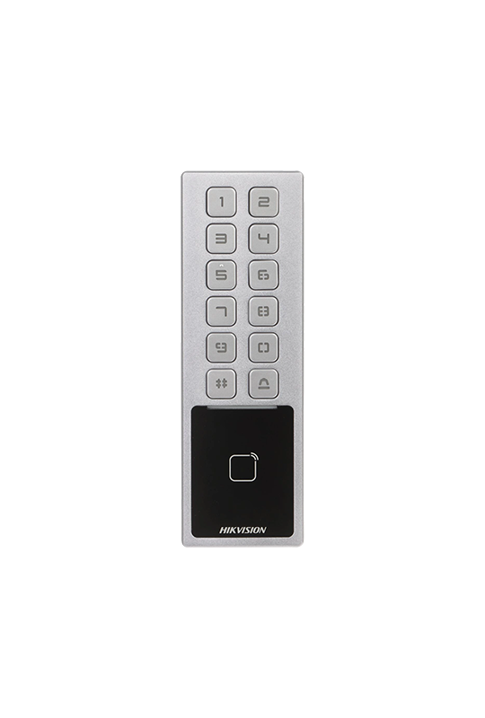 Terminal control acces cu tastatura, card M1, Bluetooth, Wi-Fi, Alarma - HIKVISION DS-K1T805MBWX