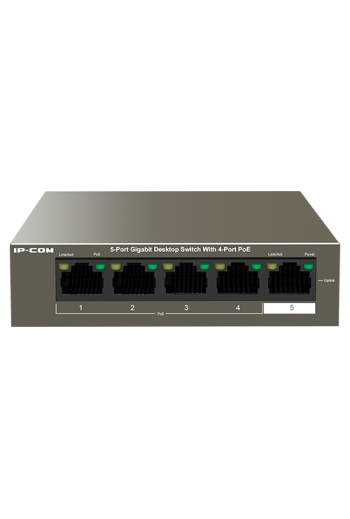 Switch 4 porturi Gigabit PoE, 1 port RJ45 Gigabit - IP-COM G1105P-4-63W