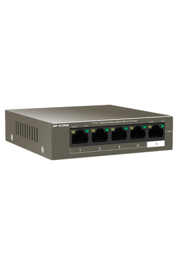 Switch 4 porturi Gigabit PoE, 1 port RJ45 Gigabit - IP-COM G1105P-4-63W