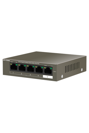Switch 4 porturi Gigabit PoE, 1 port RJ45 Gigabit - IP-COM G1105P-4-63W