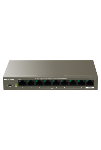 Switch 8 porturi Gigabit PoE, 1 x RJ45 Gigabit Uplink - IP-COM G1109P-8-102W