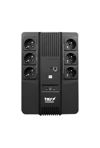 UPS TSY Power, 600VA/360W, LED, AVR-repornire automata, Management, 6 x Schuko, 2 x RJ45, 1 X USB type B TSY-D-0K6-LED