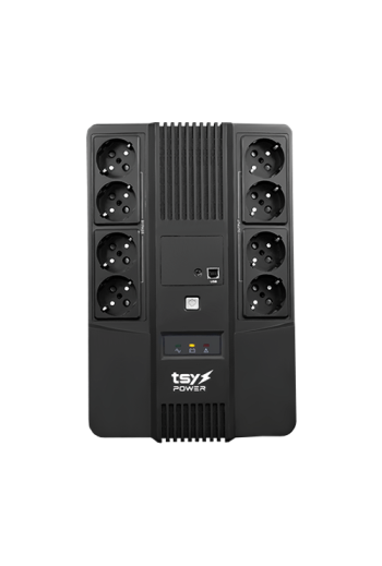 UPS TSY Power, 1000VA/600W, LED, AVR-repornire automata, Management, 8 x Schuko, 2 x RJ45, 1 X USB type B TSY-D-1K0-LED