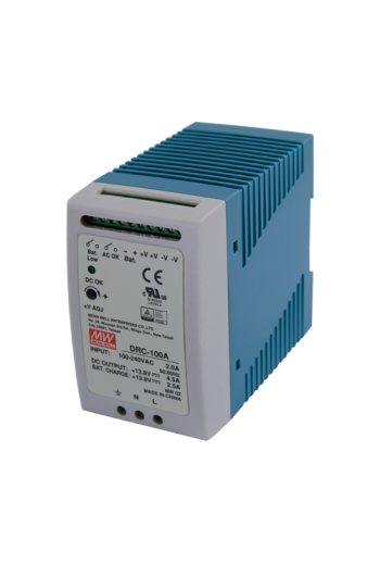 Sursa de alimentare in comutatie, 13.8V / 4.5A + 2.5A, sina DIN, backup - MEAN WELL DRC-100A