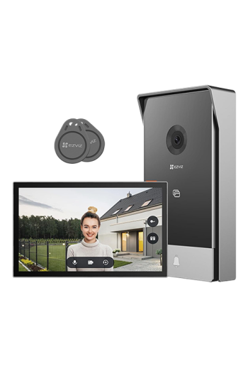 Kit video-interfon, monitor tactil 7 inch, 2 fire, camera 2MP, IR 5m, SDcard, Wi-Fi6 - EZVIZ CS-HP5-2MP