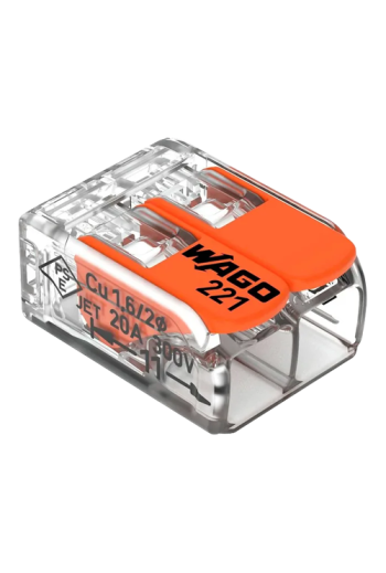 Conector derivatie 2 fire, max. 4 mmÂ² (100 buc.) - WAGO 221-412